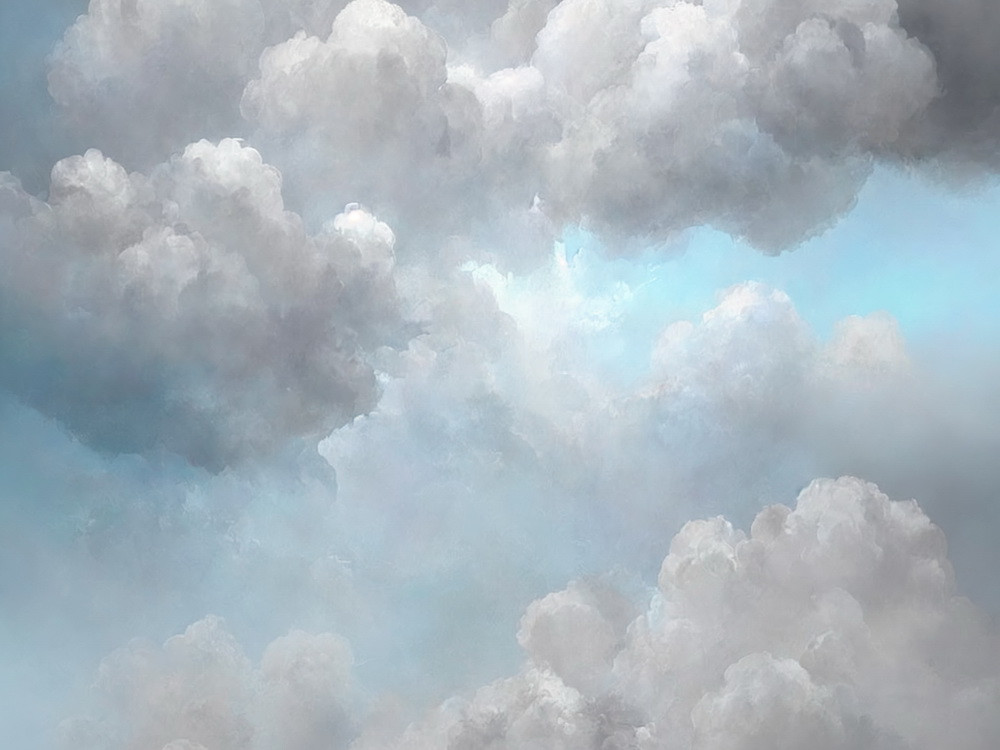 Фотофон "Голубое небо с облаками"