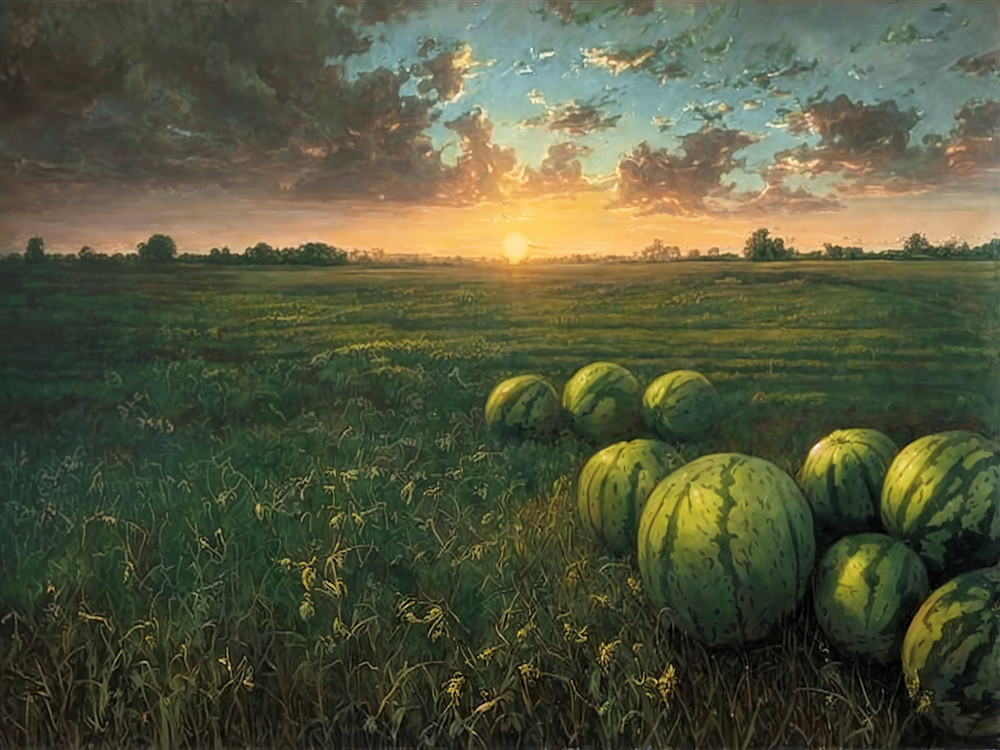 Backdrop "Watermelons in the field"