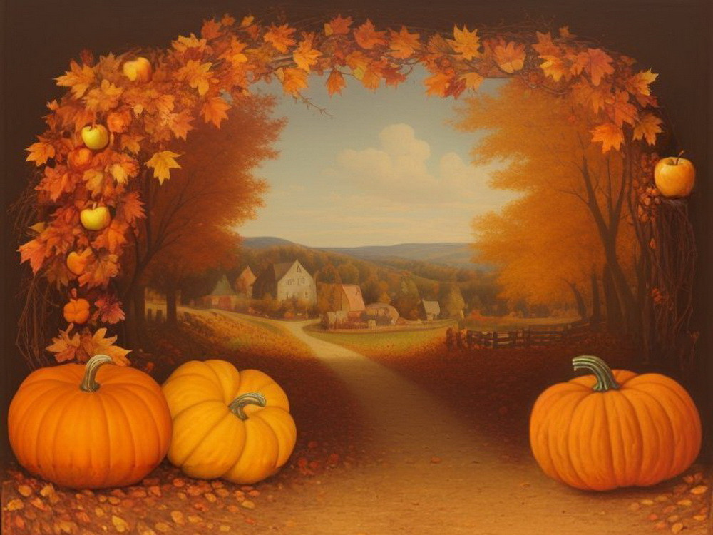 Backdrop "Road to autumn"