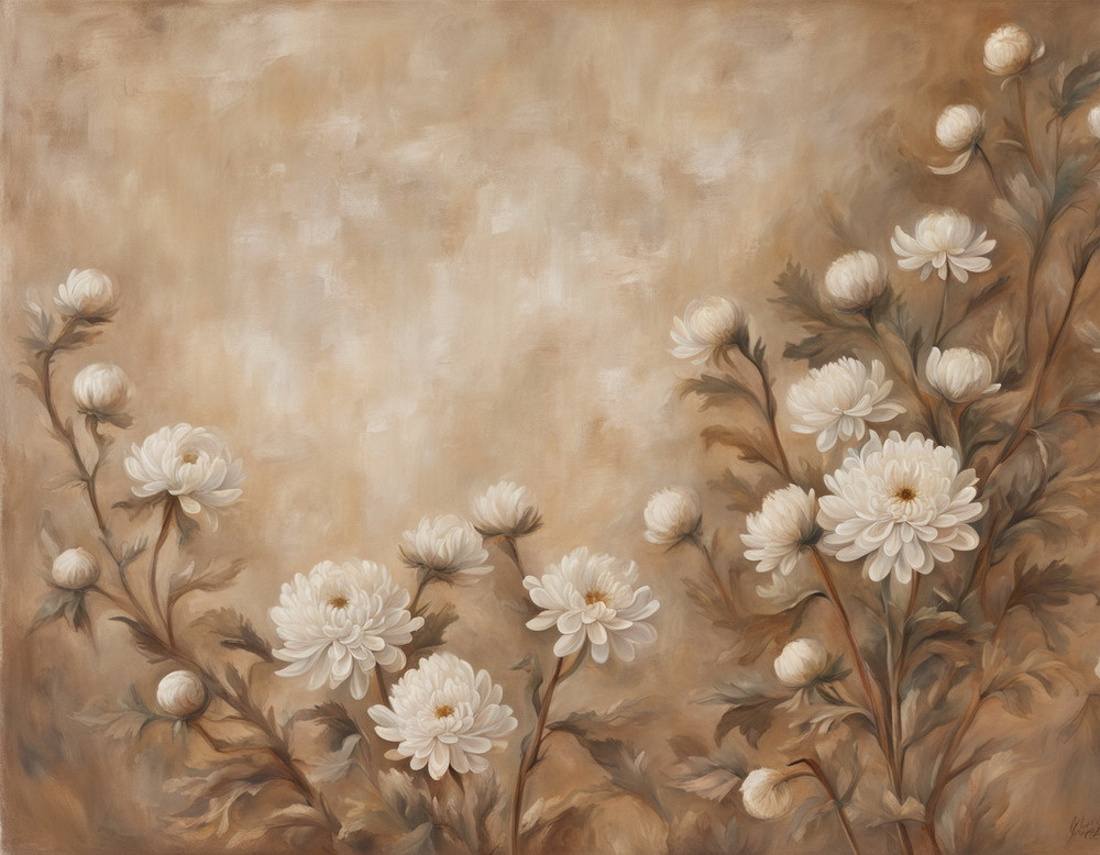 Backdrop "Chrysanthemums"
