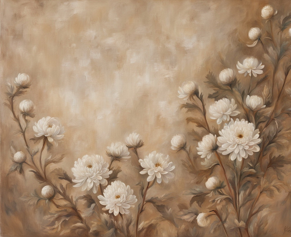Backdrop "Chrysanthemums"