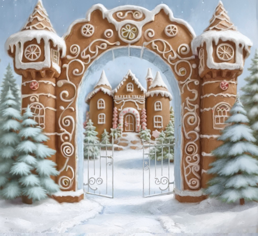 Backdrop "Entrance to the gingerbread palace"