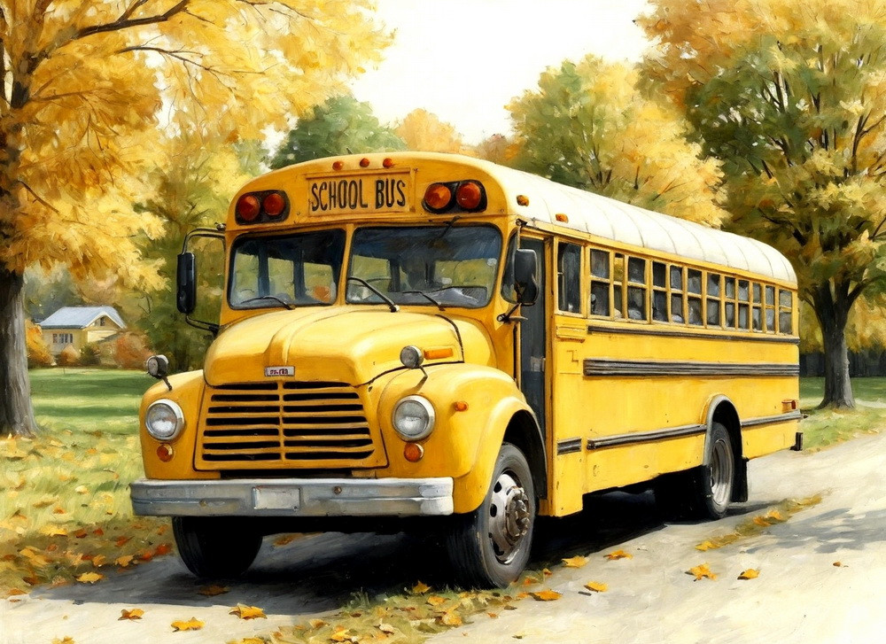 Backdrop "School bus"