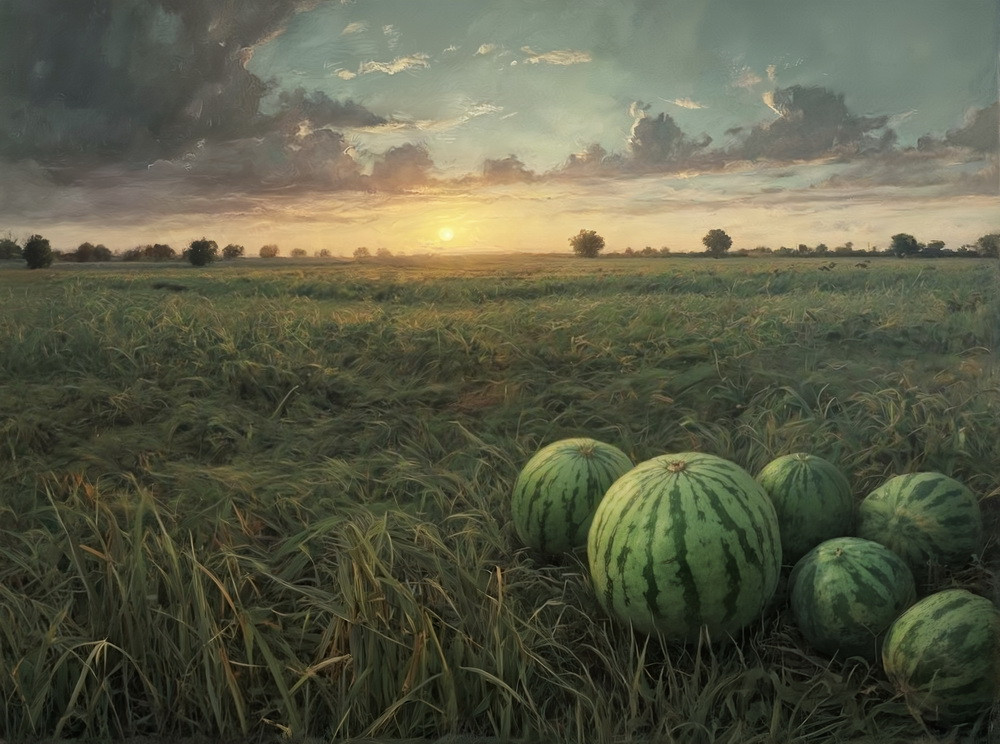 Backdrop "Watermelons in the field"