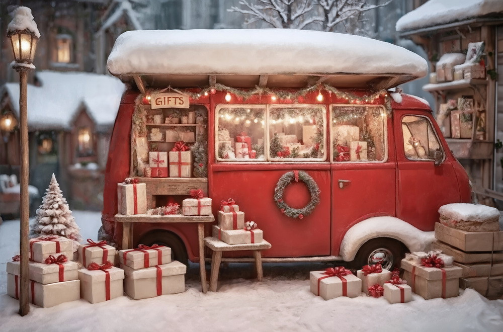 Backdrop "Xmas van"