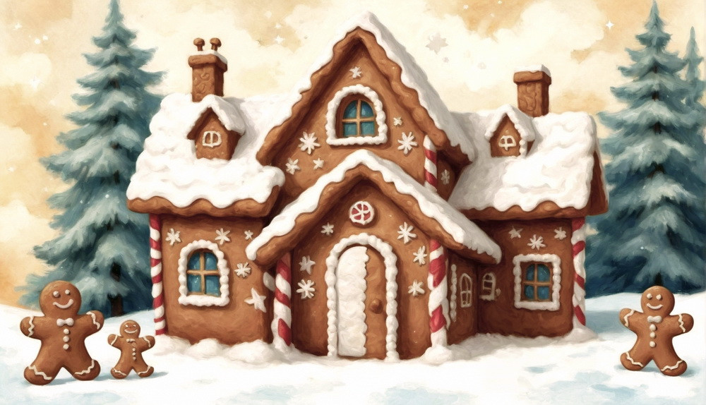 Backdrop "Gingerbread house 2.0"