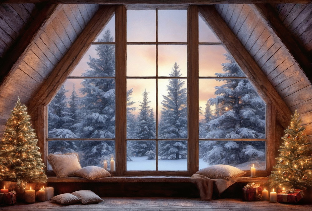 Combined backdrop "Winter windows"