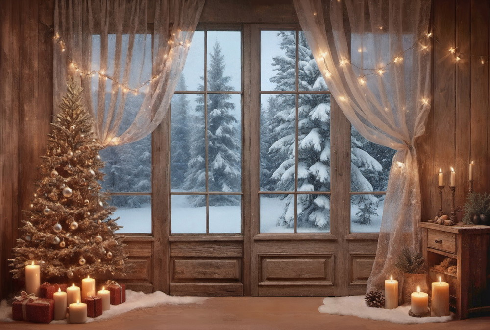 Combined backdrop "Winter windows"