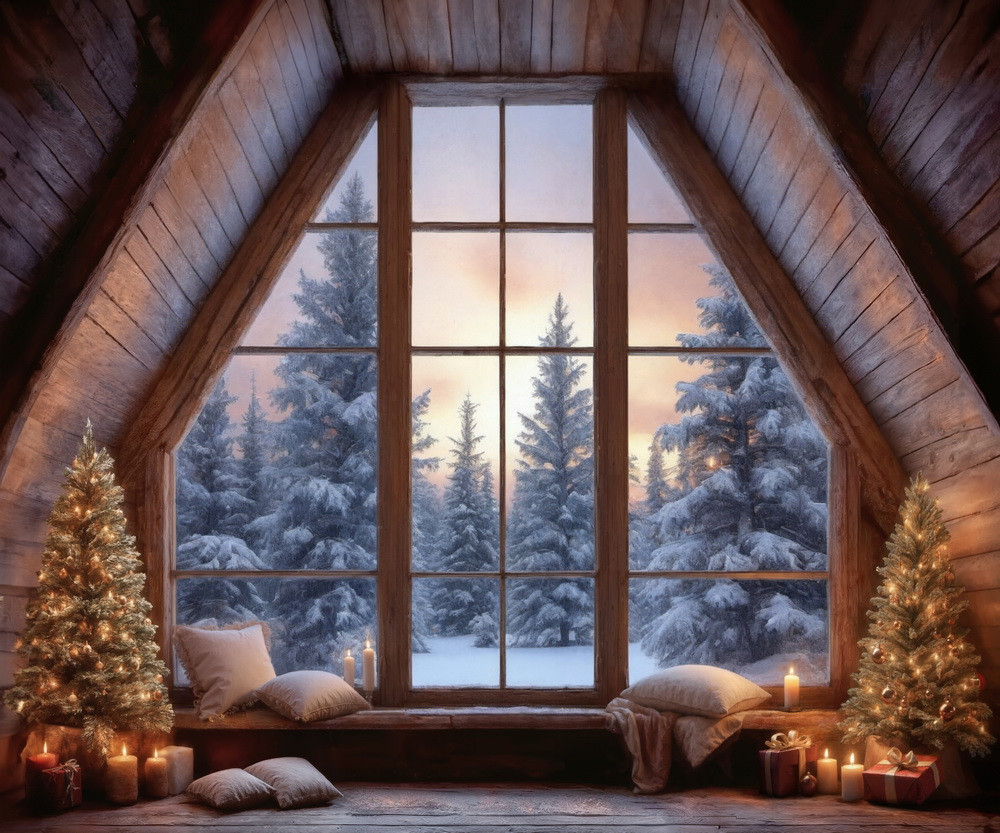 Combined backdrop "Winter windows"