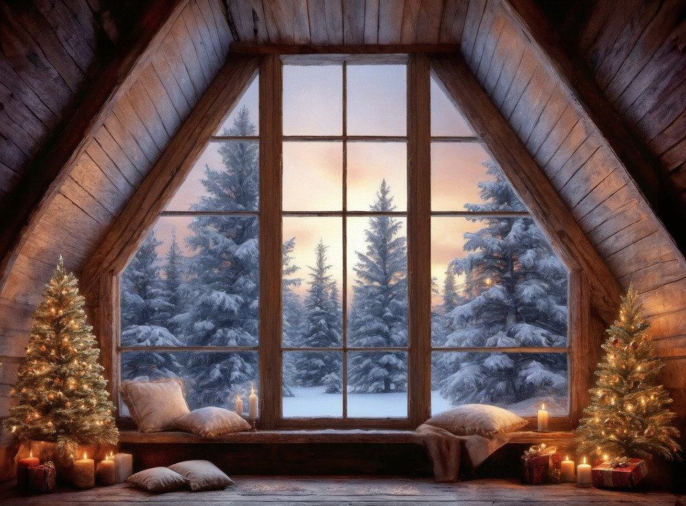 Backdrop "Winter windows" ver.2 Backdrop "Winter windows" ver.2