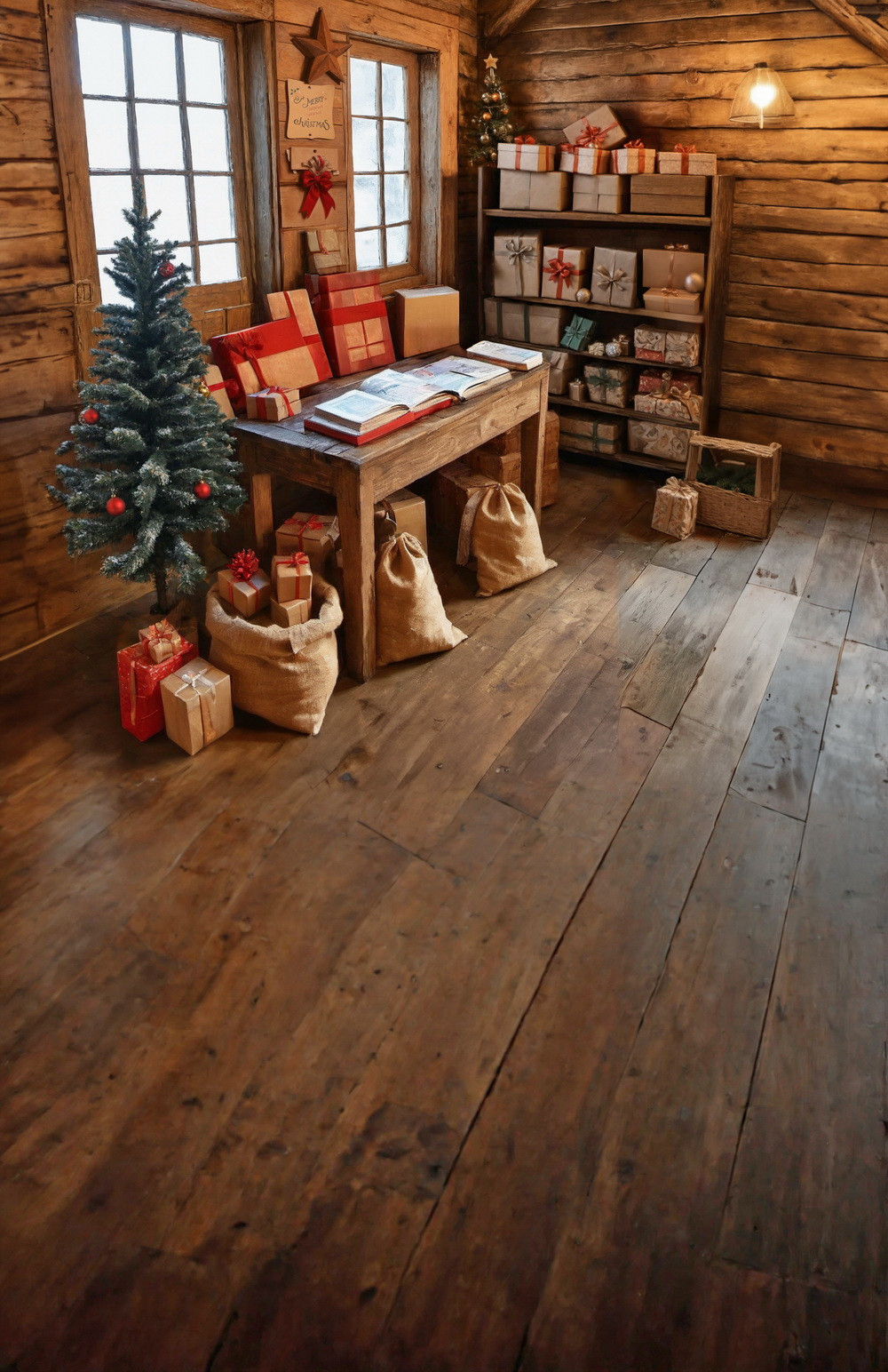 Combined backdrop "Santa's post office"