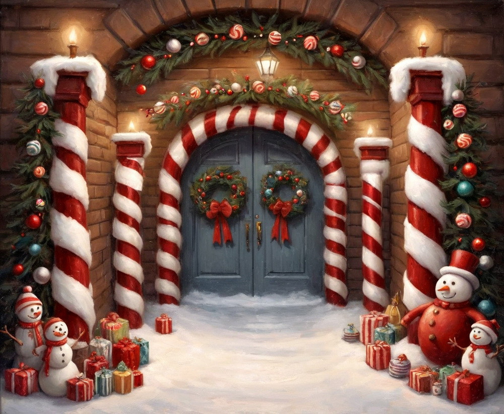 Backdrop "Candy canes arch"