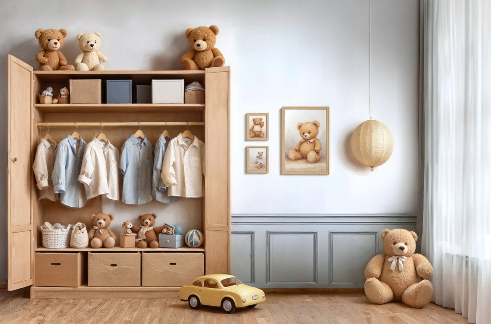 Backdrop "Child room with teddy bears"