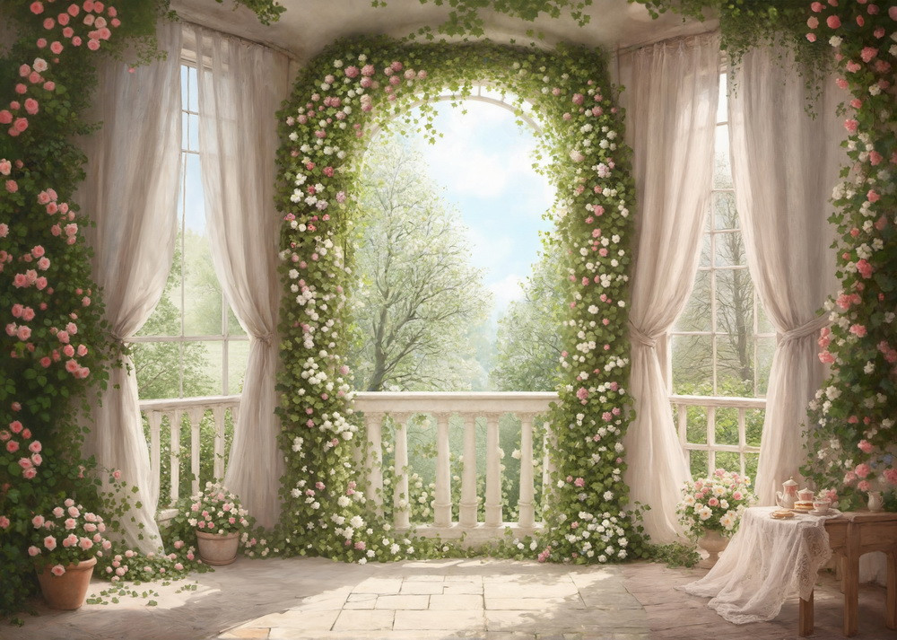 Backdrop "Spring terrace"