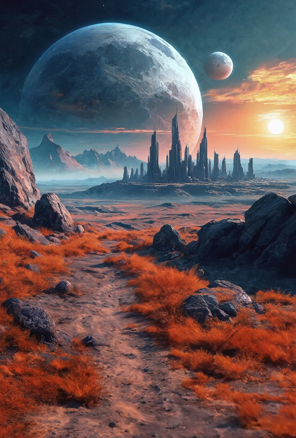 Combined backdrop "Alien planet"