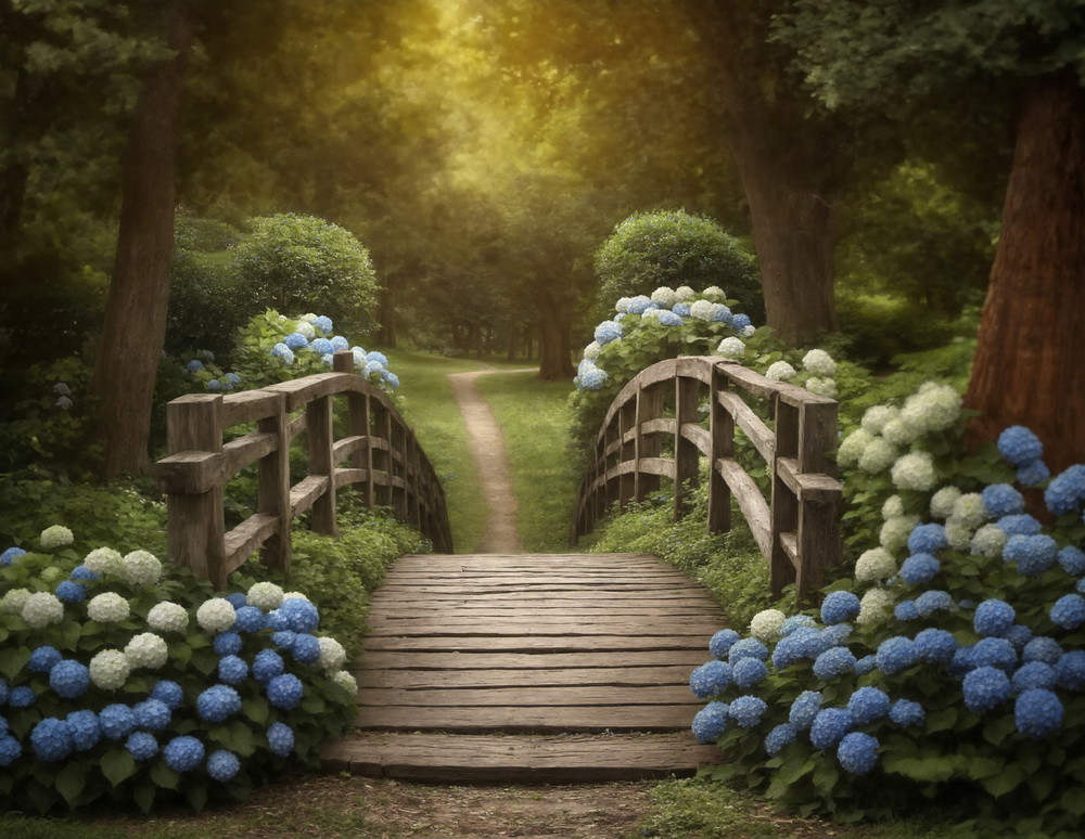 Backdrop "Wild hydrangeas"