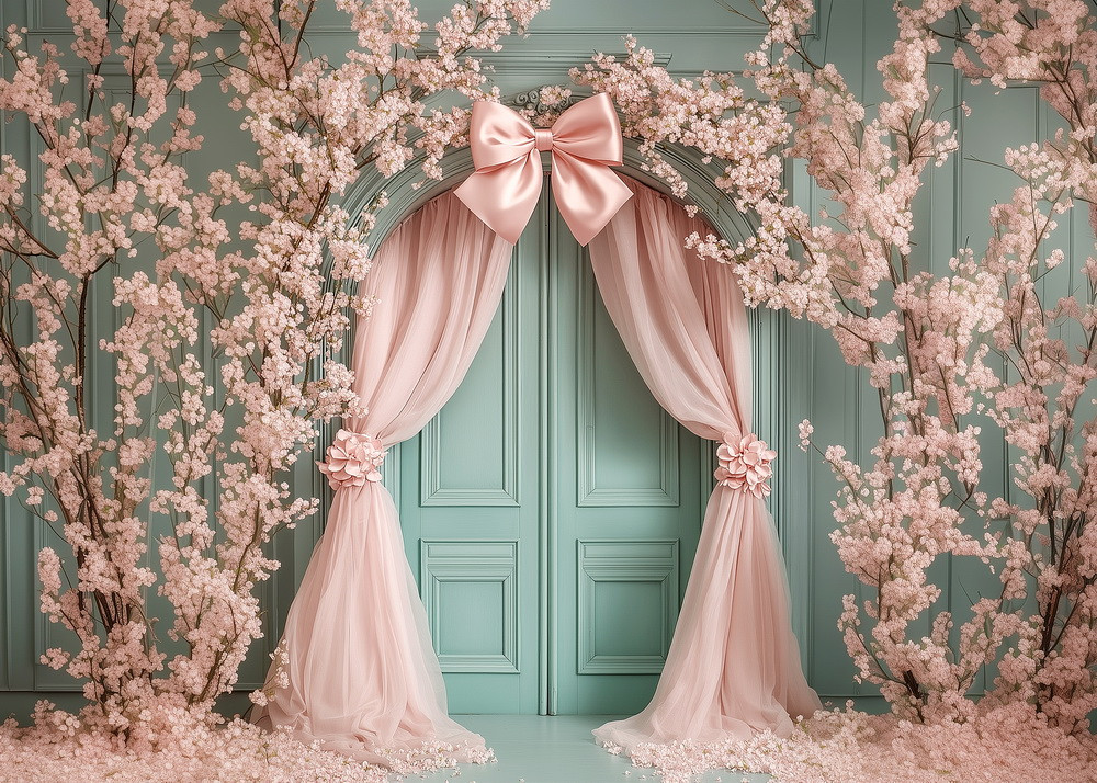 Backdrop "Cherry blossom door"