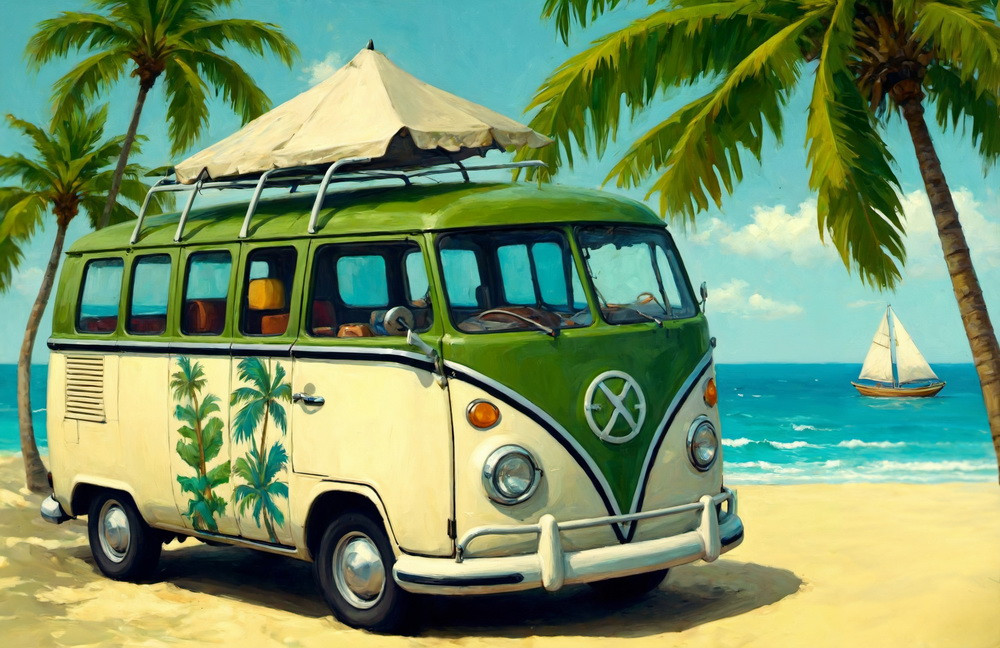 Backdrop "Green van"