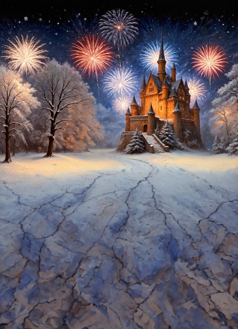 Нейрофотофон "Фейерверк над старым замком" стена/пол