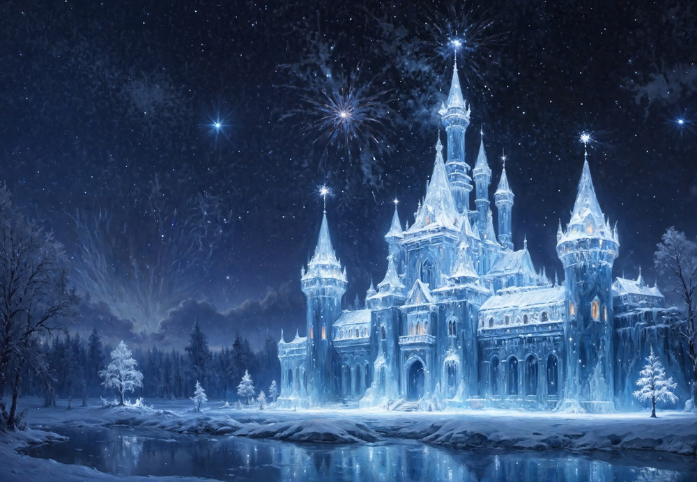 Backdrop "Ice white castle" Backdrop "Ice white castle"