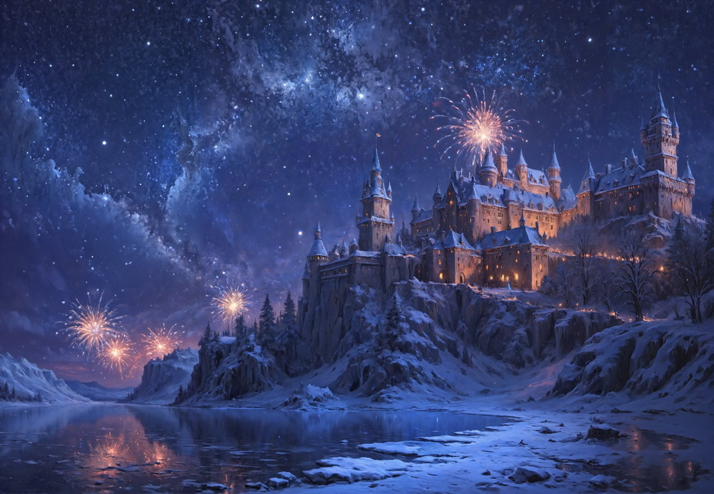 Backdrop "Ice white castle"