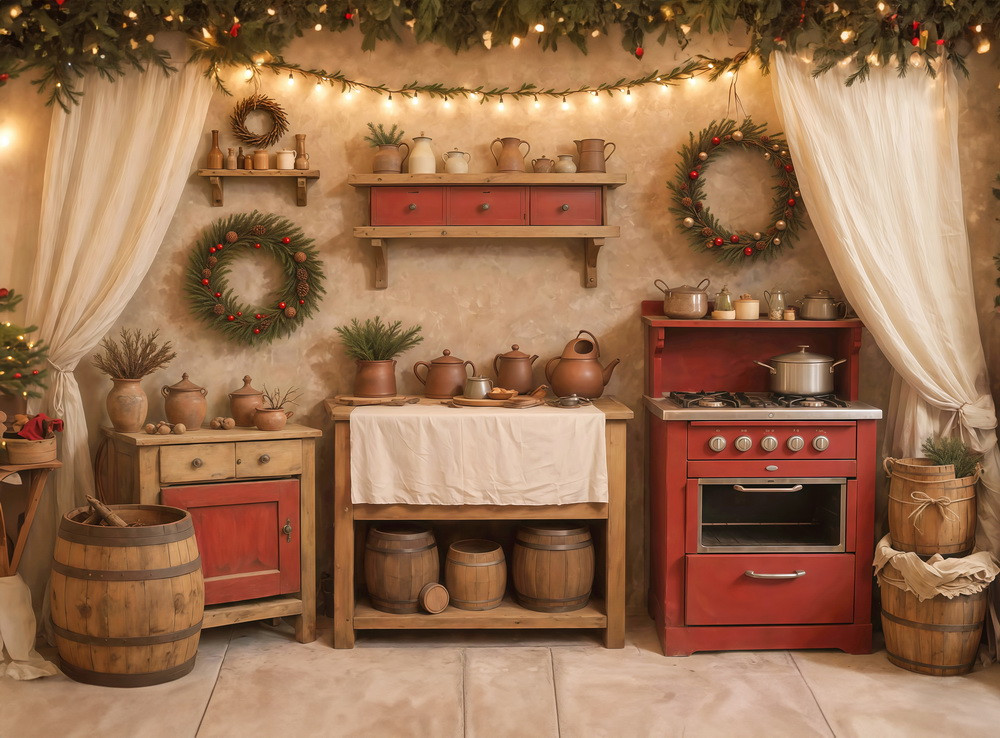 Backdrop "Red kitchen"
