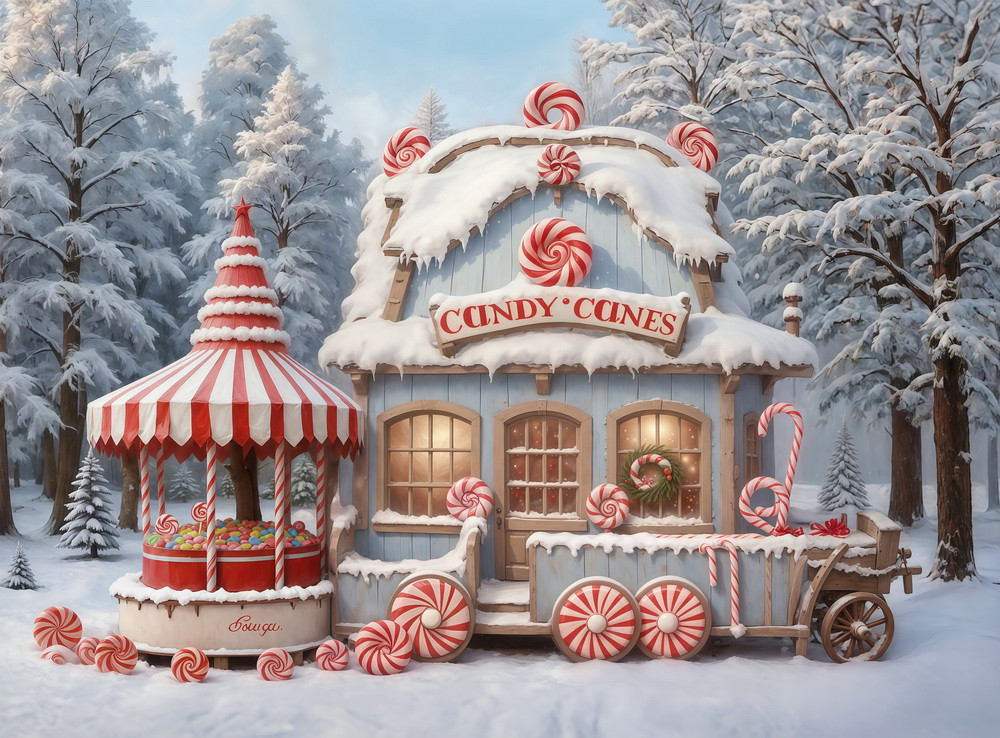 Backdrop "Candy canes 2.0" Backdrop "Candy canes 2.0"