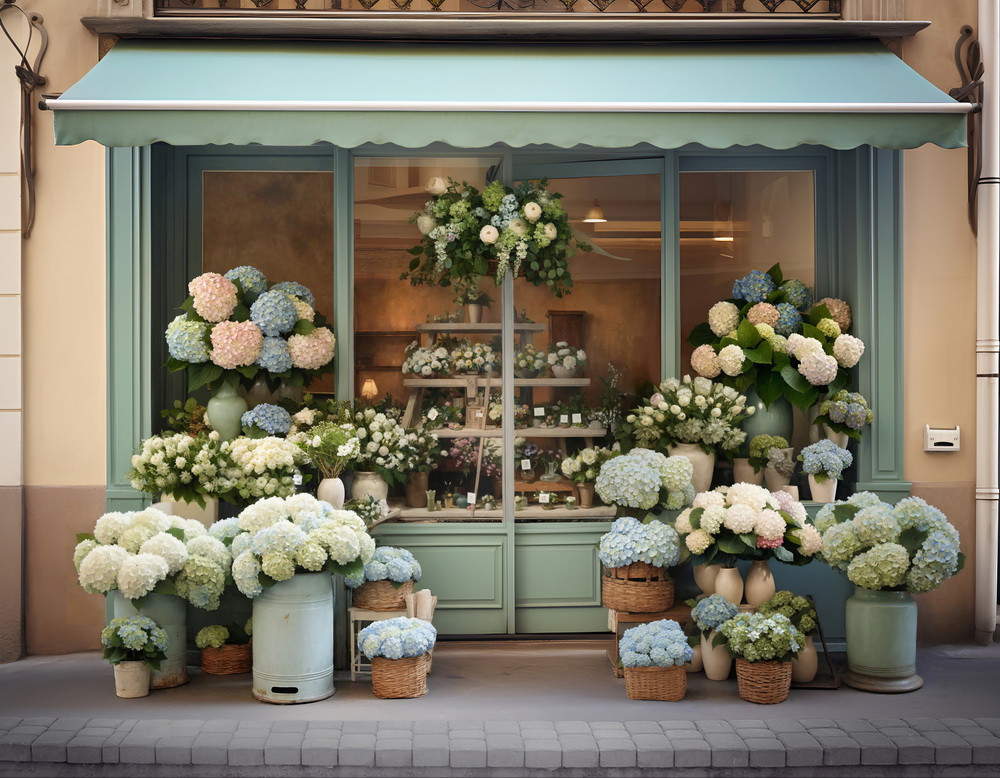 Backdrop "Hydrangeas"