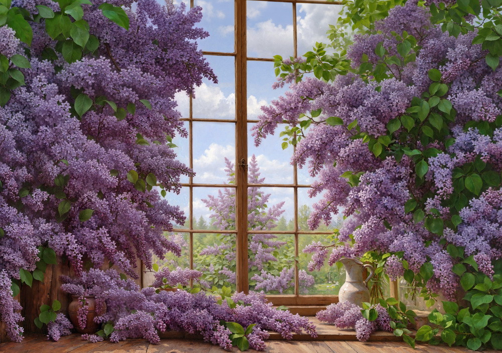 Backdrop "Liliac window" Backdrop "Liliac window"
