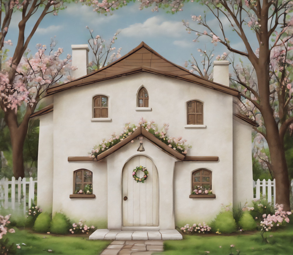 Backdrop "Spring houses"