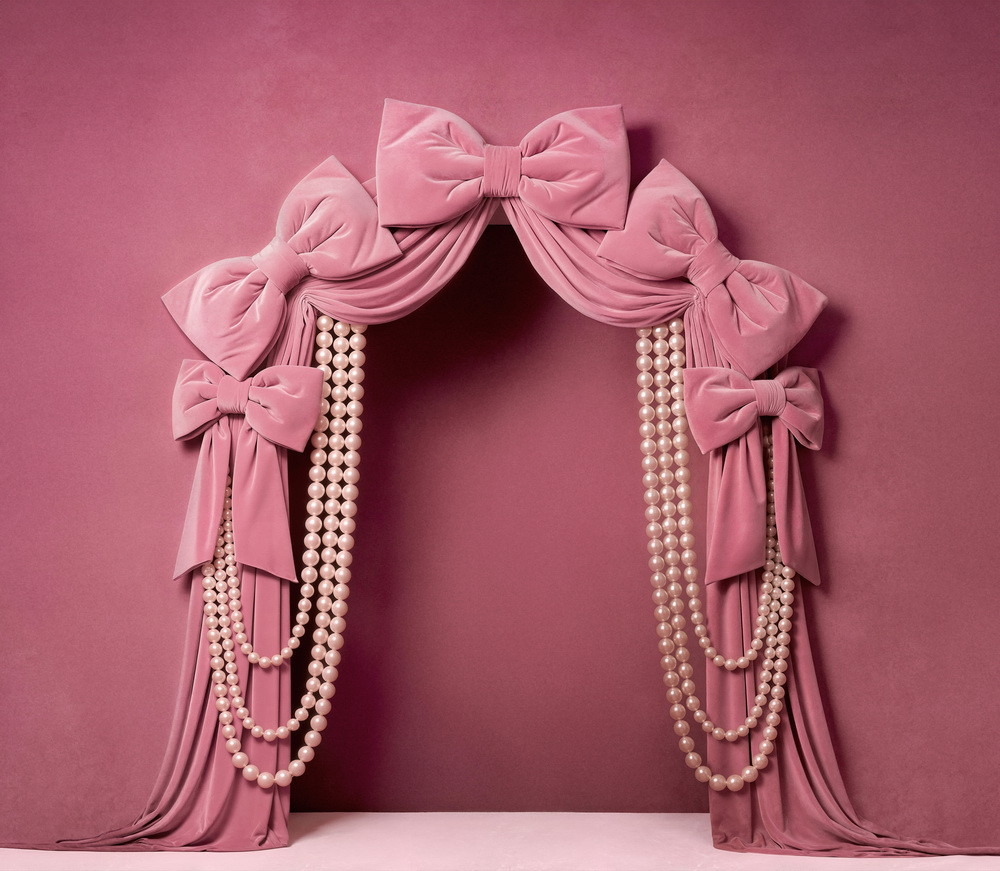 Backdrop "Arch with pearls and bows"