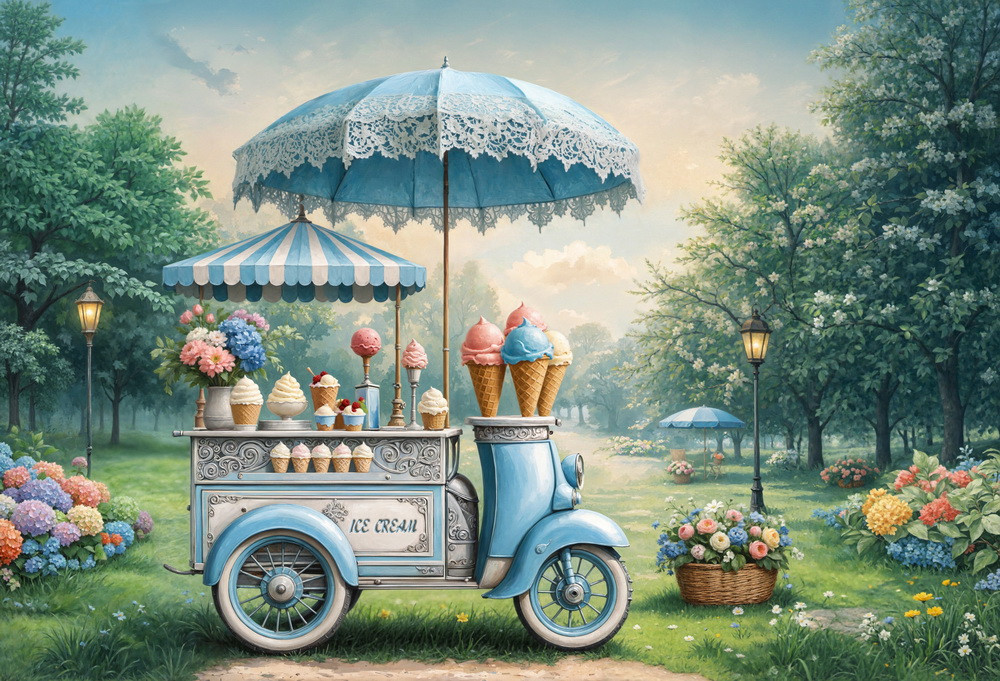 Backdrop "Icecream scooter"