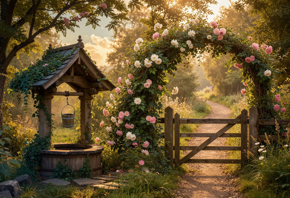 Backdrop "Wishing well"