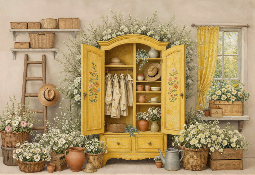 Backdrop "The gardener's closet (yellow)" 
