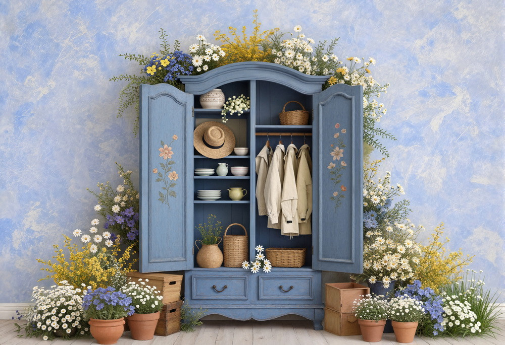 Backdrop "The gardener's closet (blue)" 