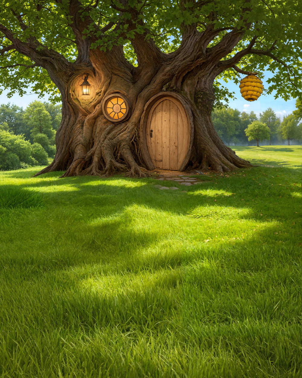 Combined backdrop "Winnie Pooh hive"