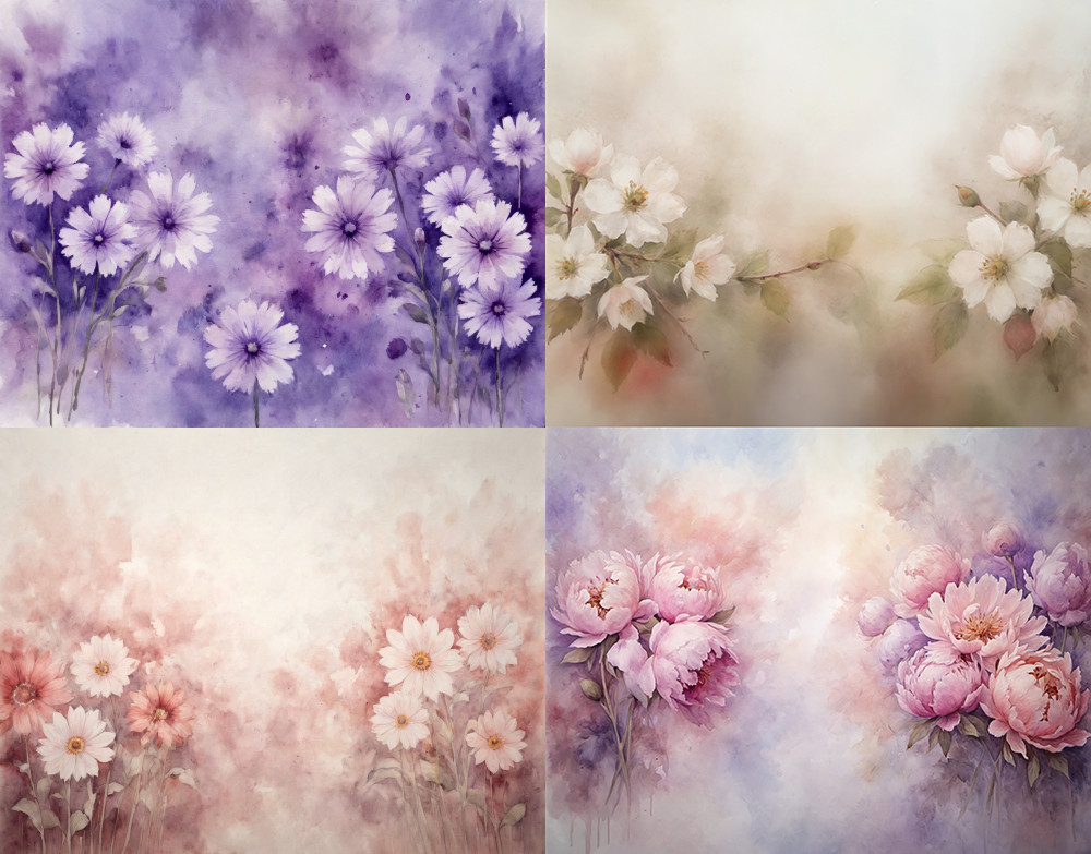 Collage N4 of four backdrops