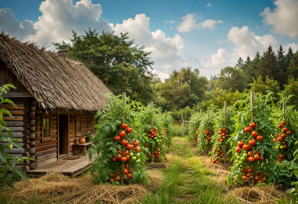 Backdrop "Village vegetable garden"
