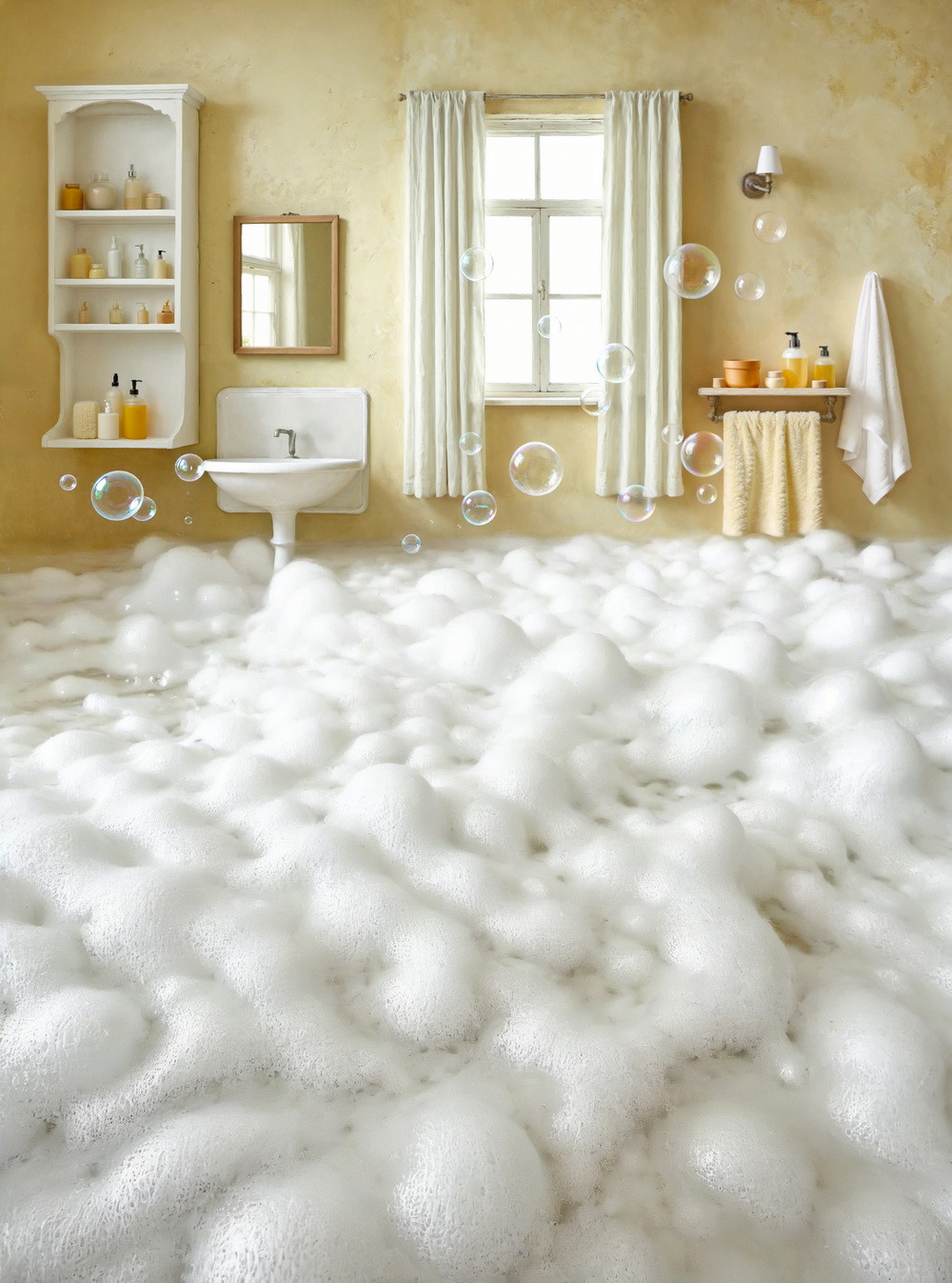 Combined backdrop "Foam party"