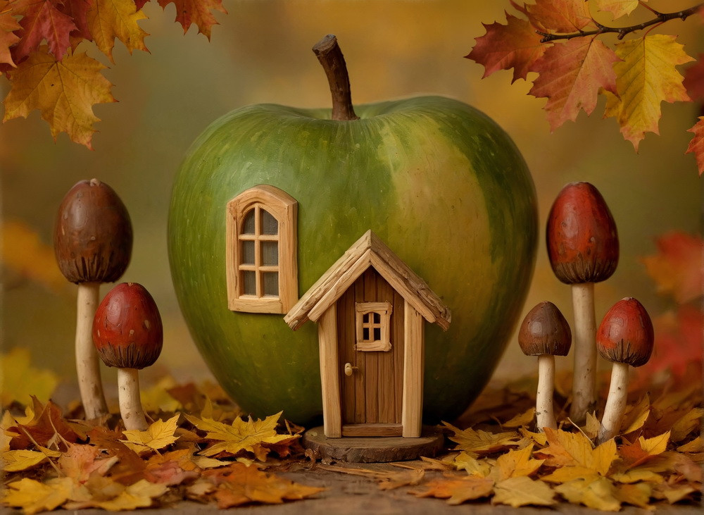 Backdrop "Apple house"