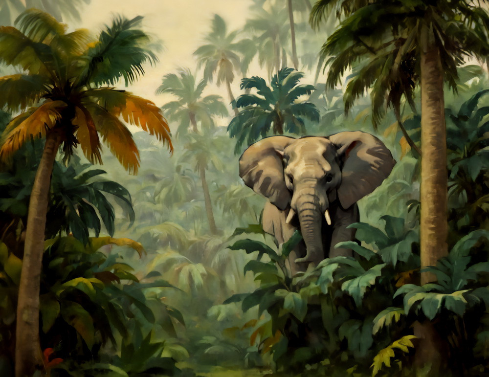 Backdrop "A wild elephant"