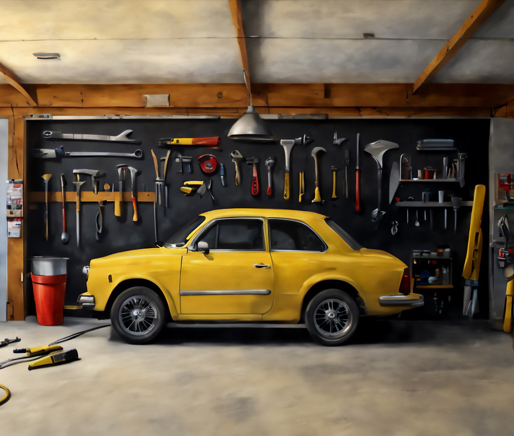 Backdrop "Yellow car"