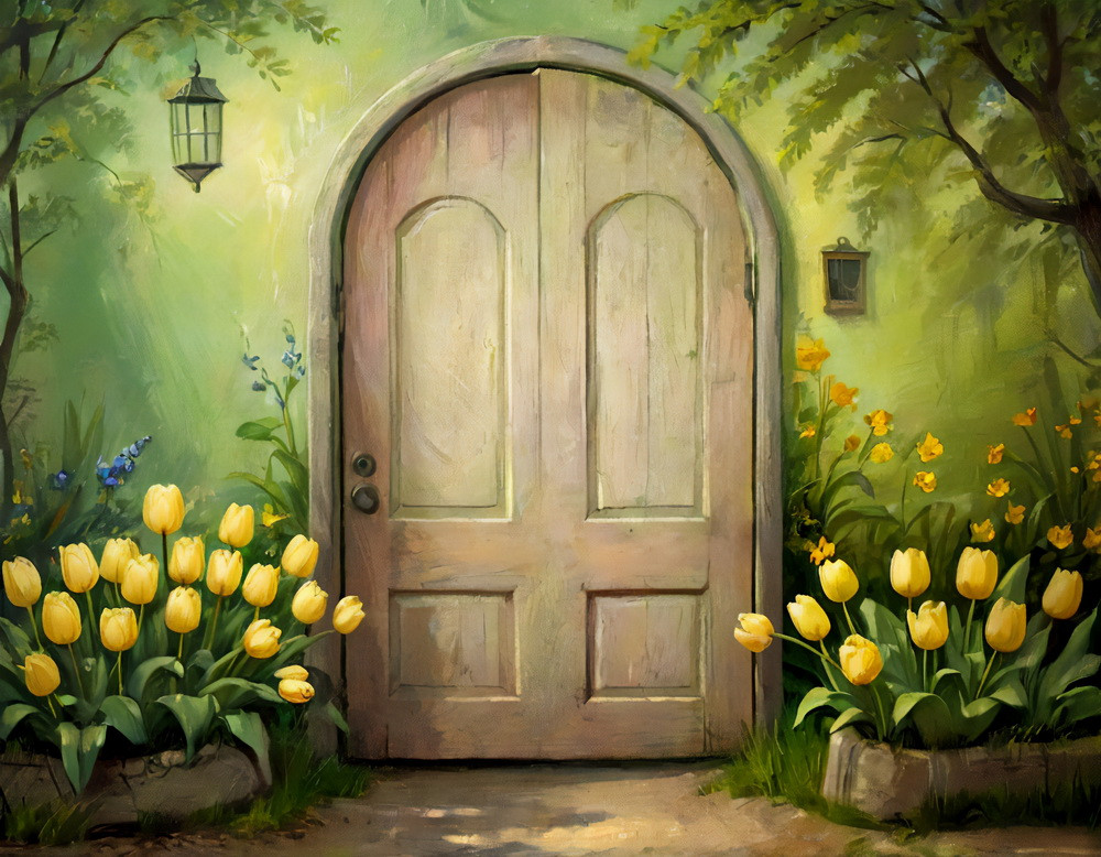 Backdrop "Spring door"
