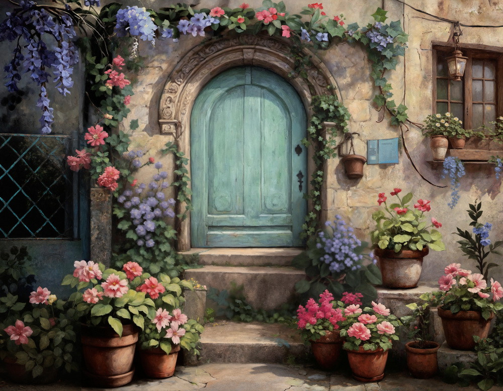 Backdrop "Spring door"