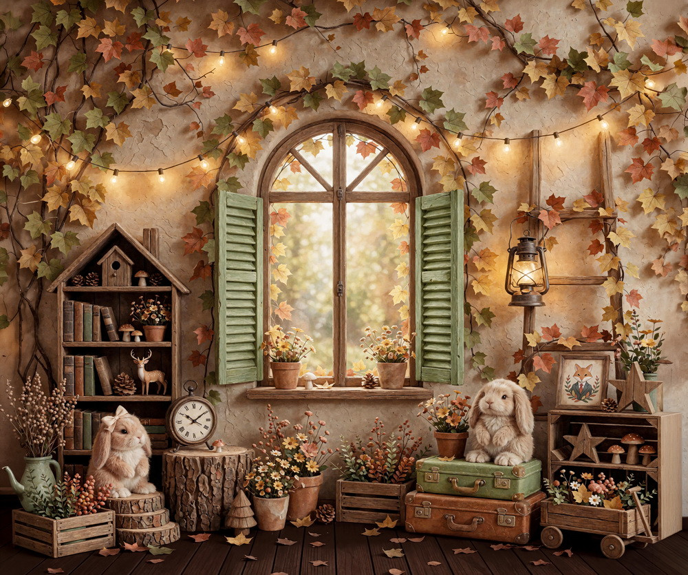 Backdrop "Autumn rabbits"