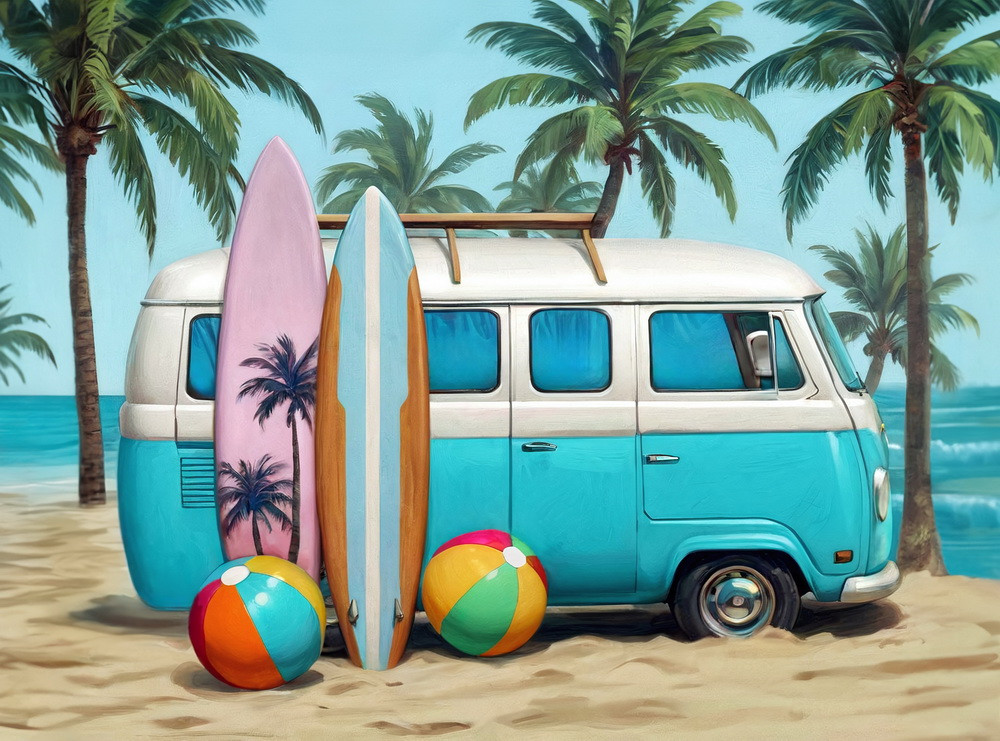Backdrop "Beach Van"