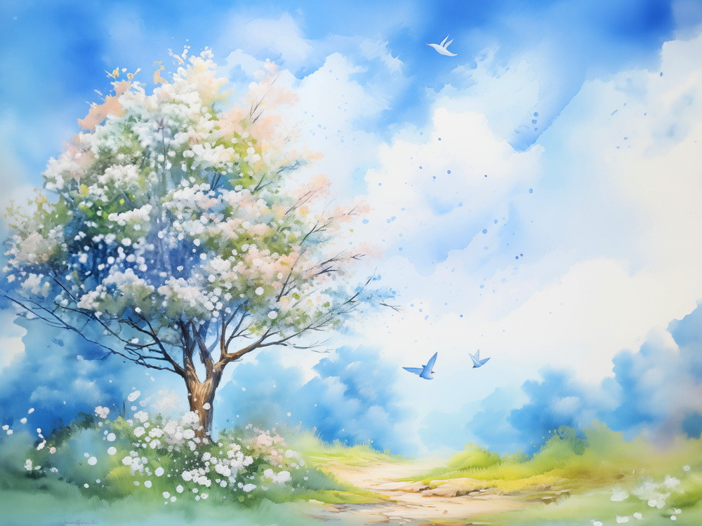 Backdrop "Blossom tree"