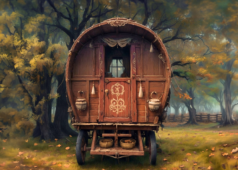 Backdrop "Gypsy wagon"