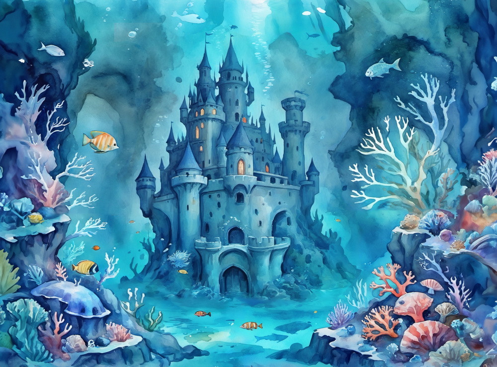 Backdrop "Underwater castles"