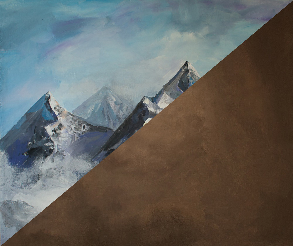 Double sided backdrop "mountains / chocolate"